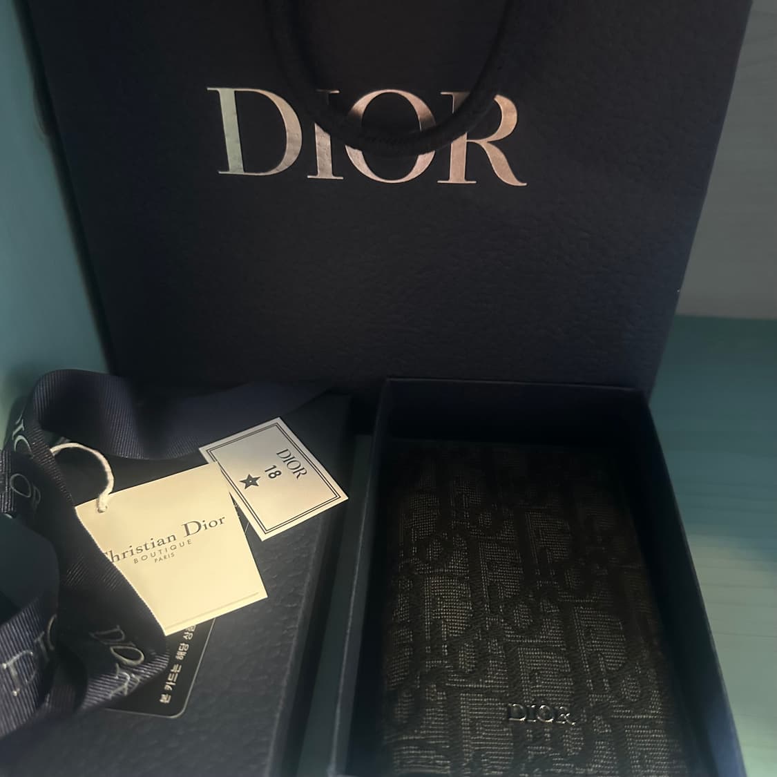 디올 오블리크 2단 카드지갑 상품이미지1