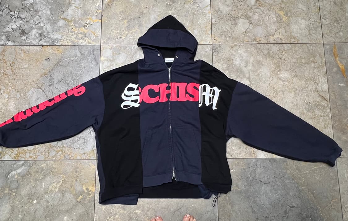 스키즘 인듀싱 페이크 리워크드 후드집업 상품이미지1