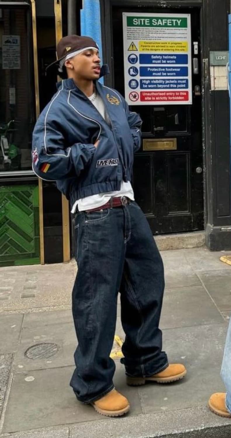 무신사 스탠다드 빅 와이드 데님 팬츠 워시드 블랙 34 무탠다드 청바지 상품이미지9