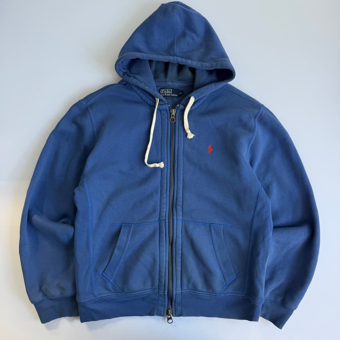 Polo  폴로 랄프로렌 자수 블루 써멀 후드집업   상품이미지1