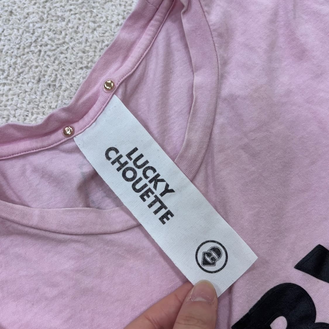 F 럭키슈에뜨 반팔 티셔츠 (오염확인) 0429E 상품이미지3