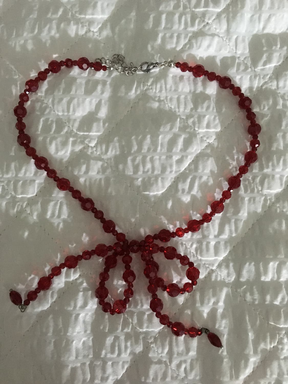BEADED BOWKNOT NECKLACE 상품이미지1
