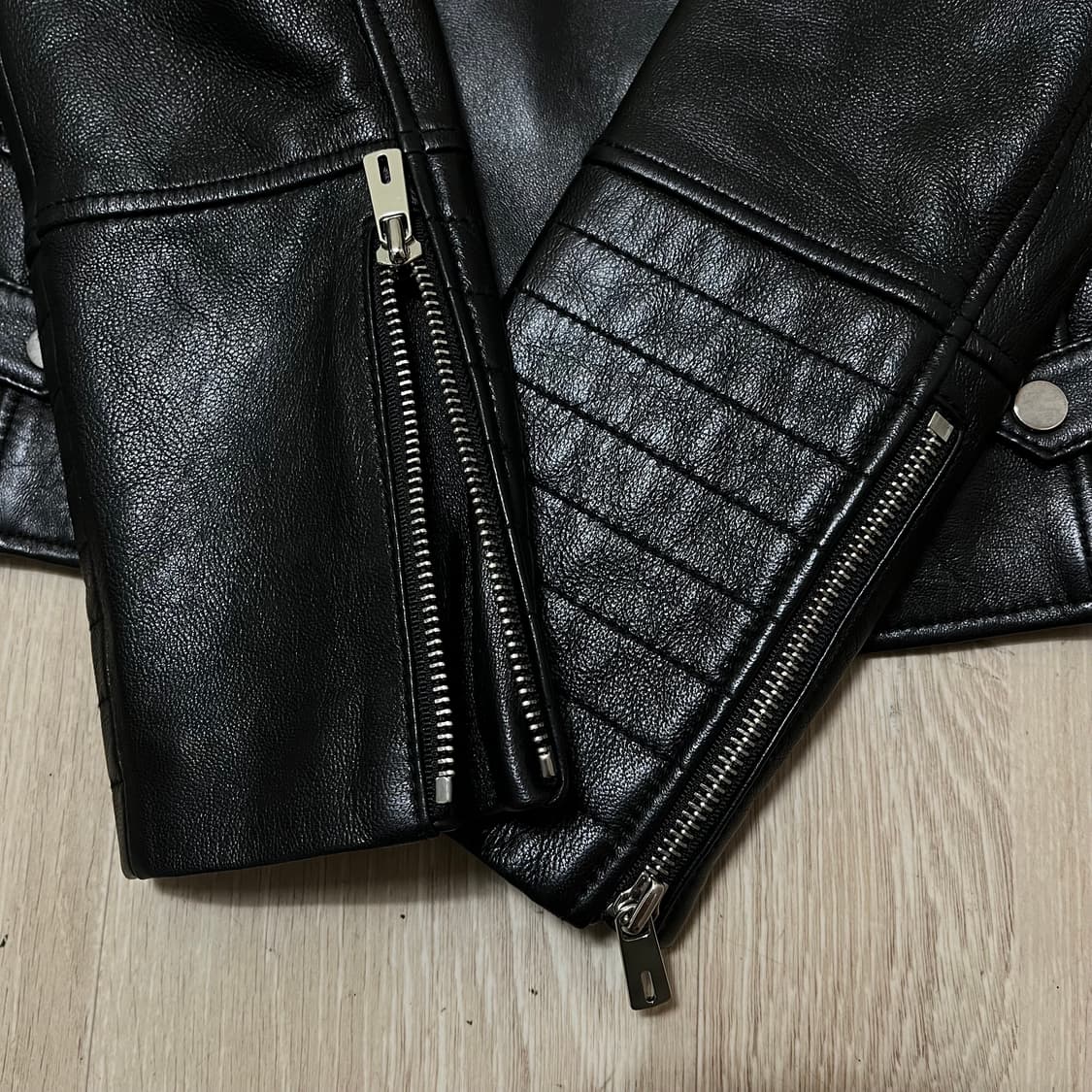 지고트 여성 천연 소가죽 라이더 가죽 자켓 44-55 상품이미지8