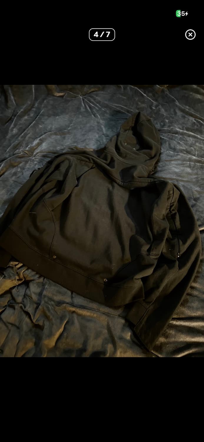 Side Cut Off Zipper Detail Hoodie 상품이미지4