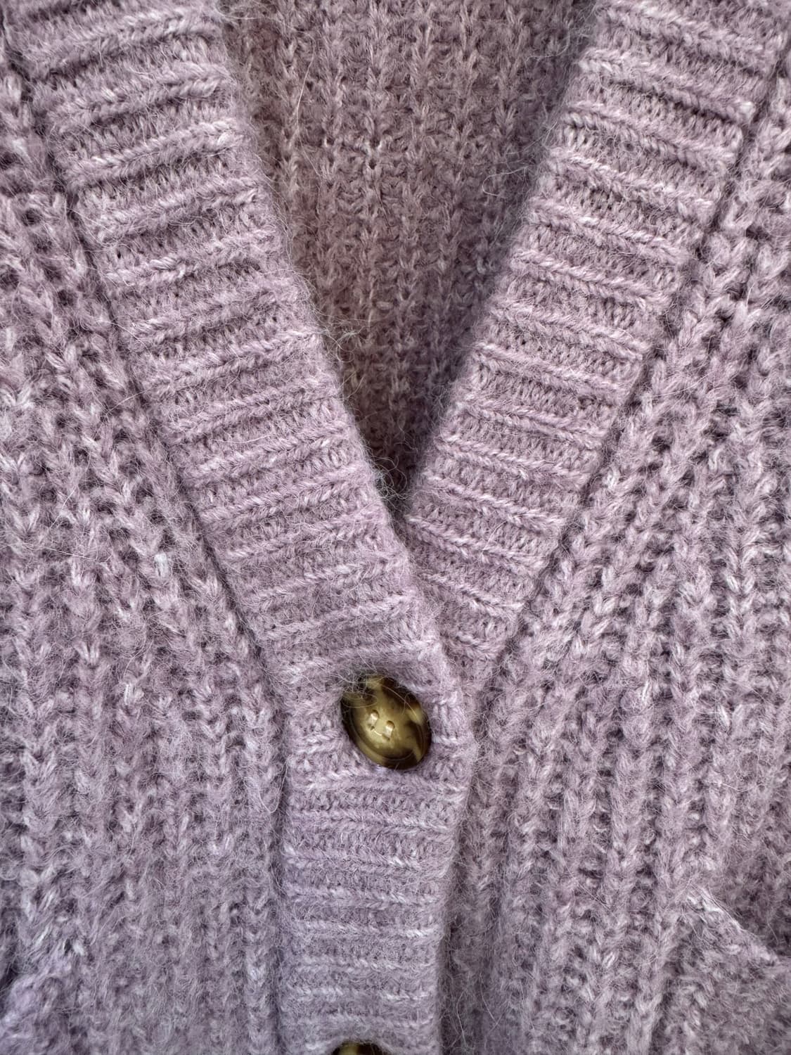 zara 자라 오버핏 앙고라 울 아방가르드 핑크 니트 가디건 M 상품이미지4