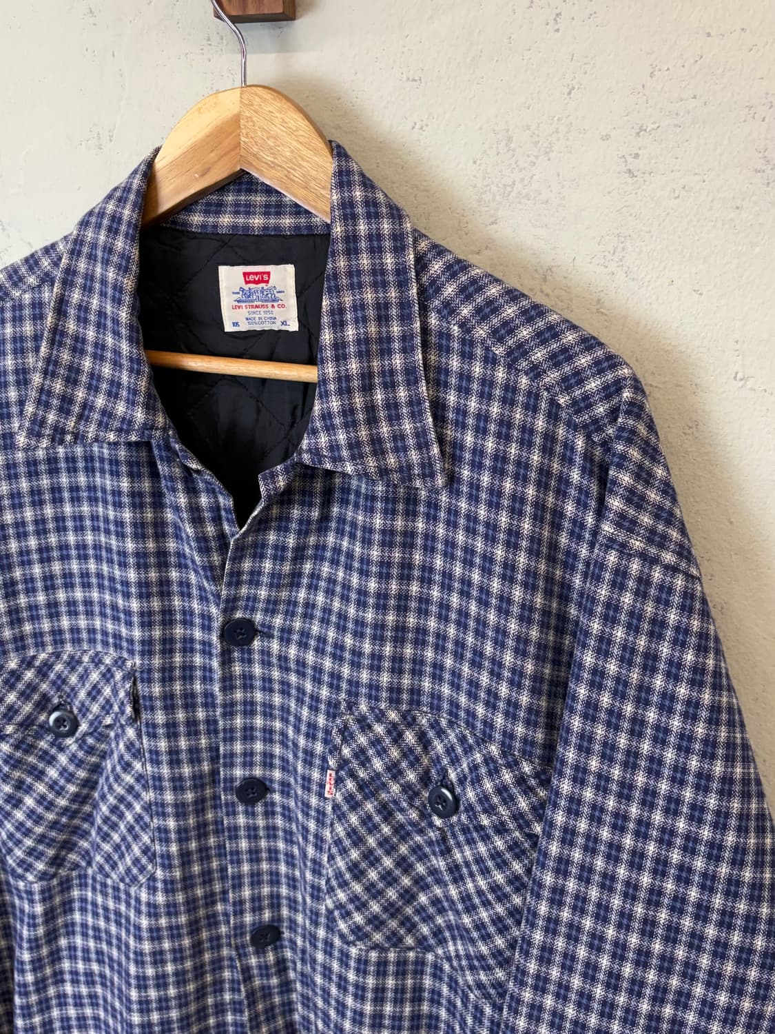 리바이스 90s 빈티지 체크 패디드 셔츠 자켓 상품이미지4