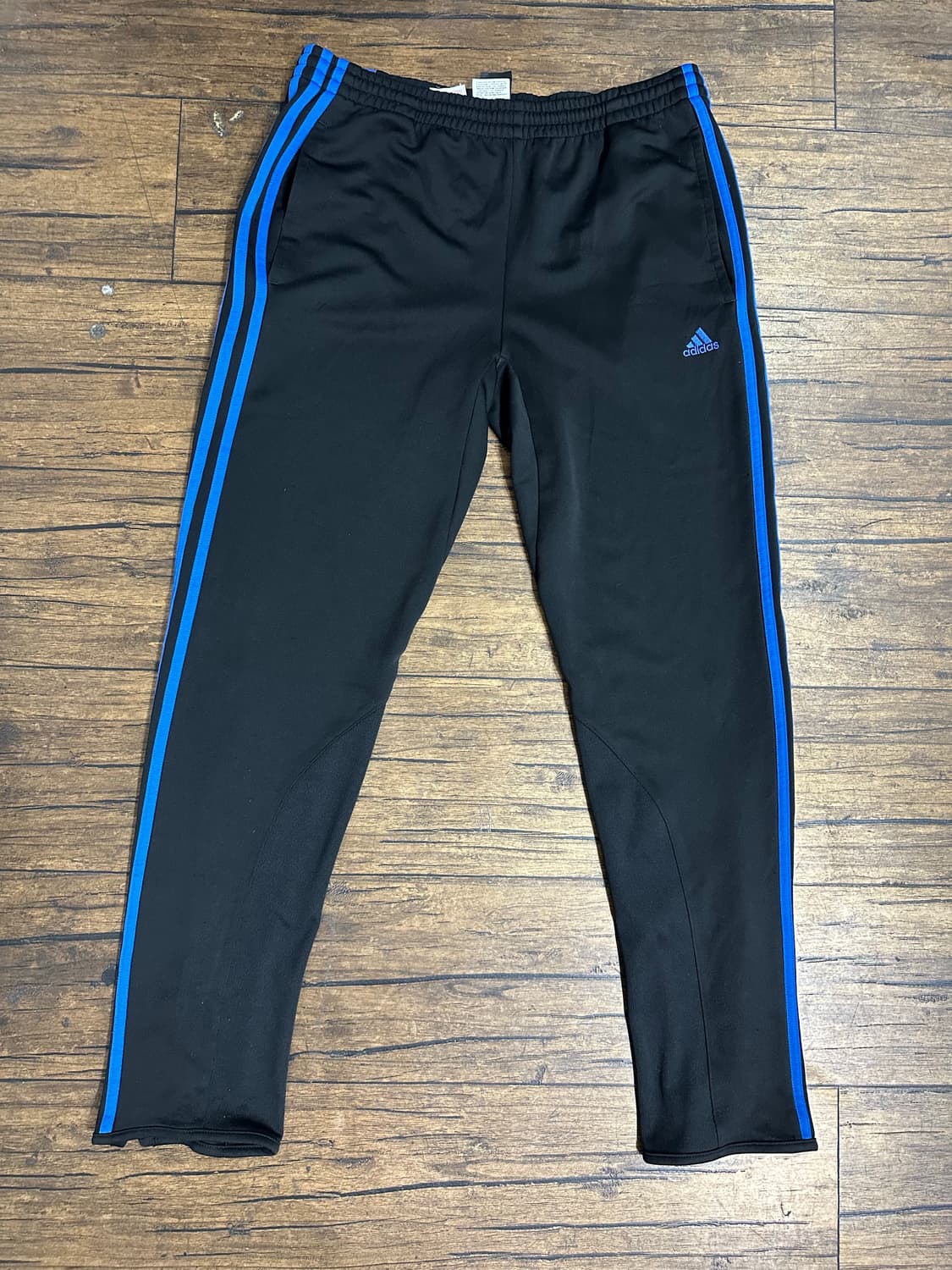 아디다스 삼선 트레이닝 조거바지 블랙/블루 L 상품이미지1