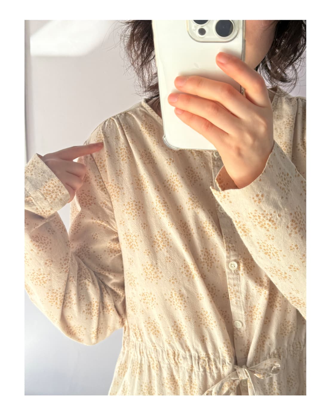 일본빈티지 잔꽃 베이지원피스 봄원피스 상품이미지5