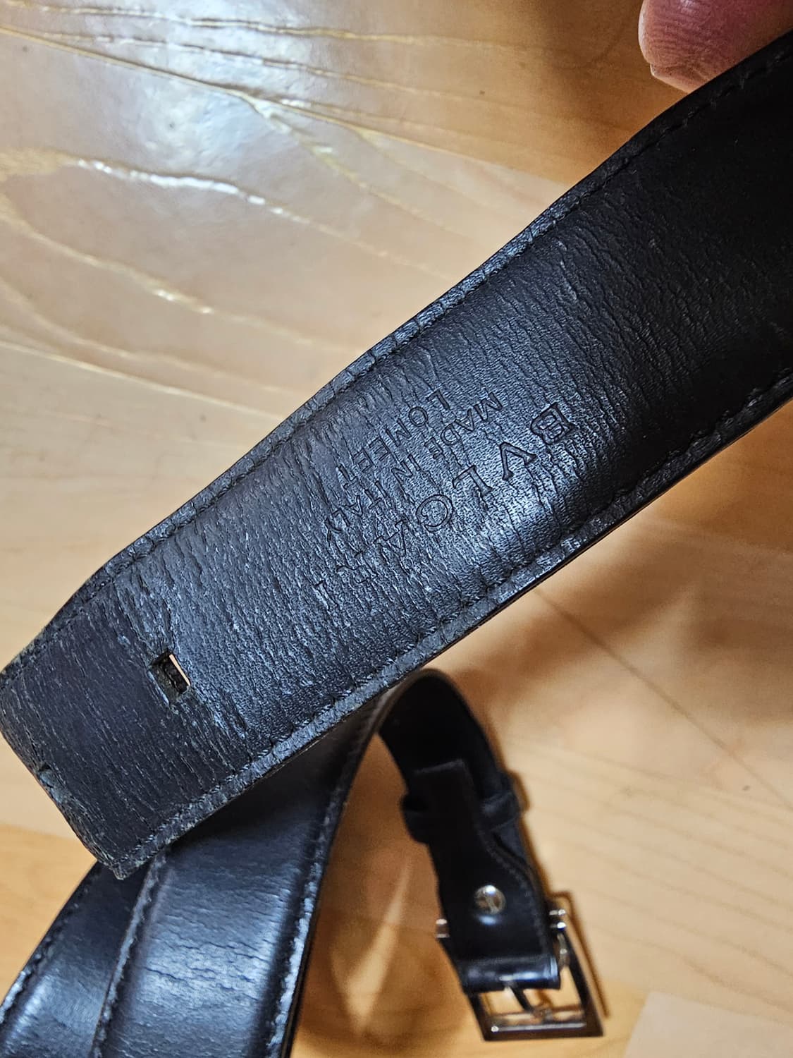 불가리 블랙 레더 벨트 상품이미지6