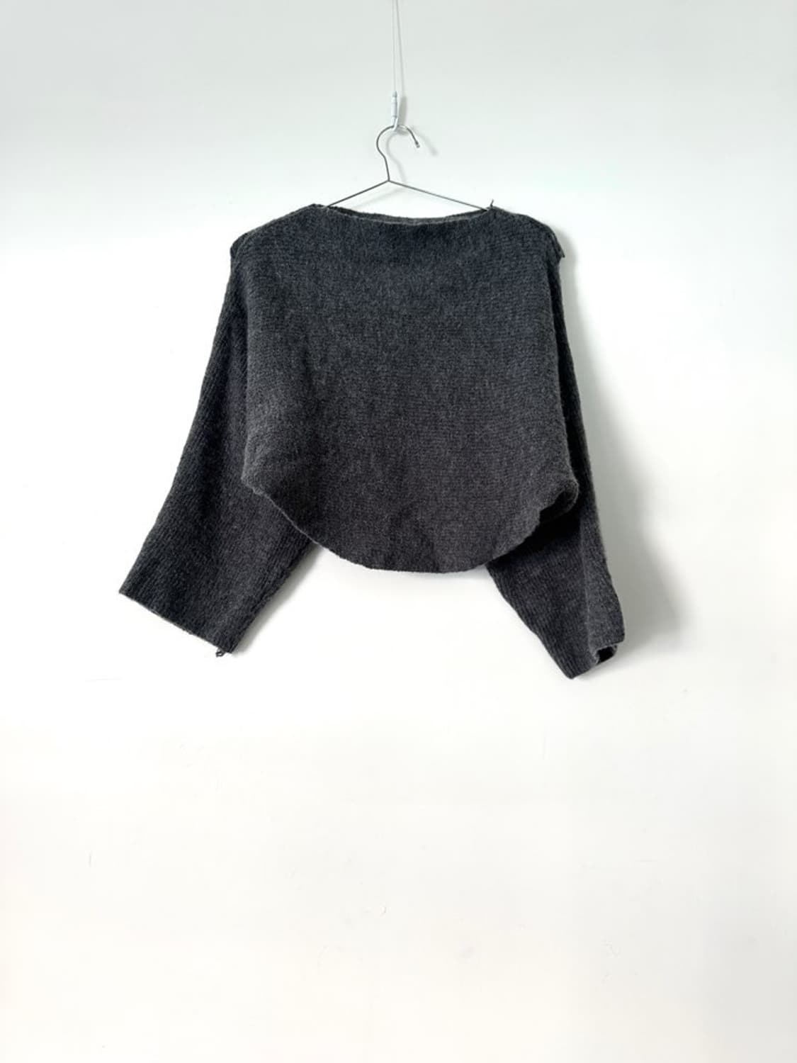 Short vertical open knit / grey 상품이미지3