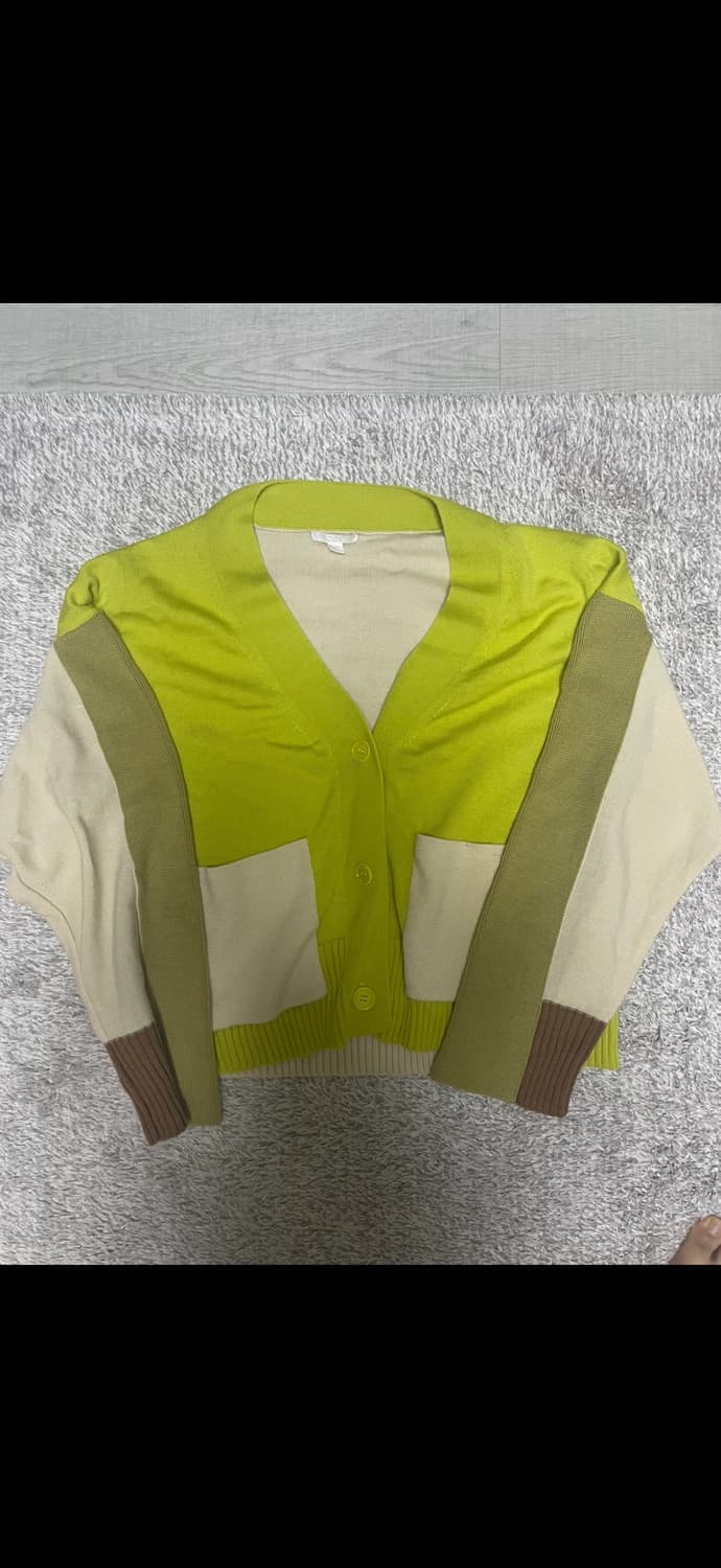 코스 배색 가디건 상품이미지1