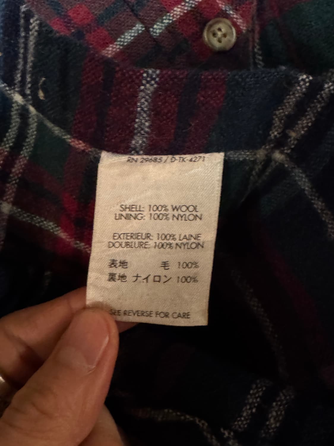 90s 펜들턴 울플란넬 타탄체크셔츠 (XL) 상품이미지6