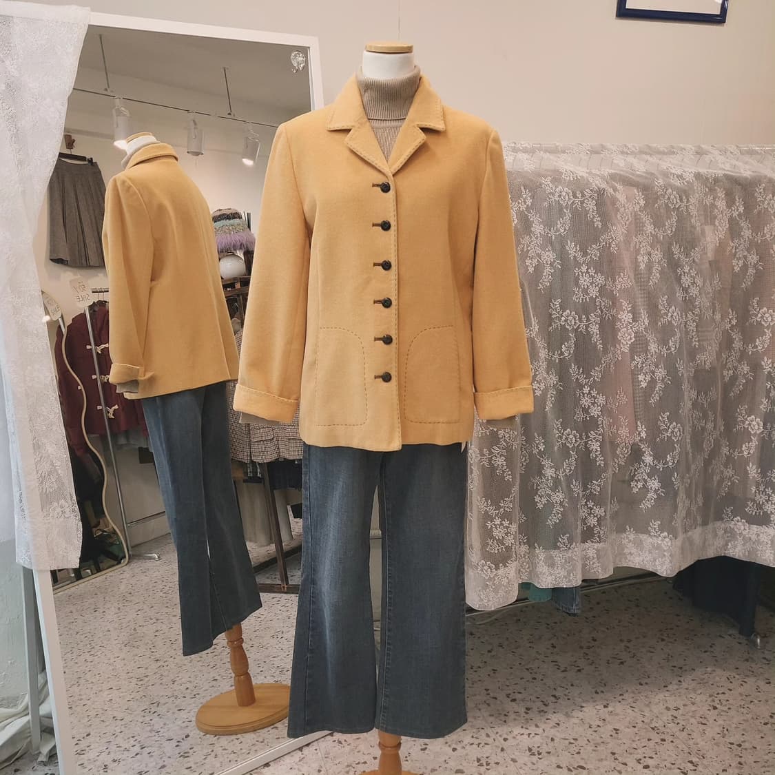 Leilian 앙고라울 스티치자켓 상품이미지8