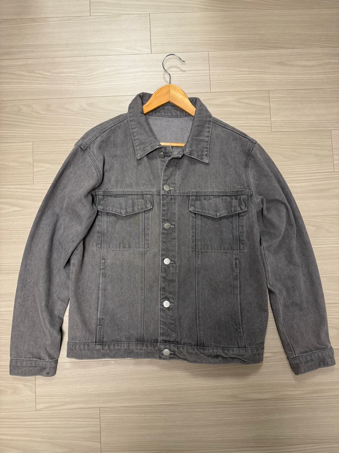 그레이 데님 자켓 상품이미지1
