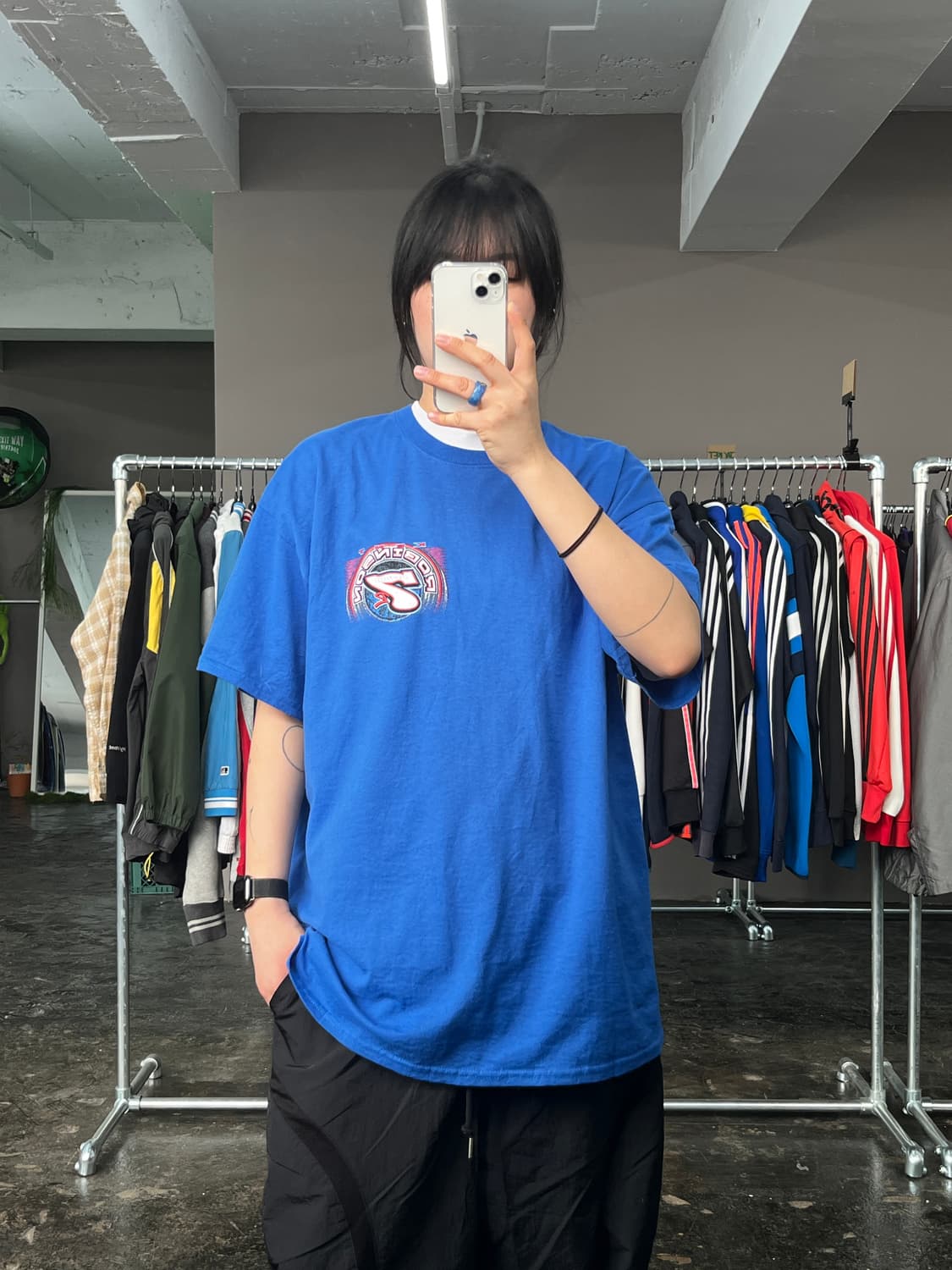 빈티지 레이싱 프린팅 반팔 티셔츠 상품이미지1