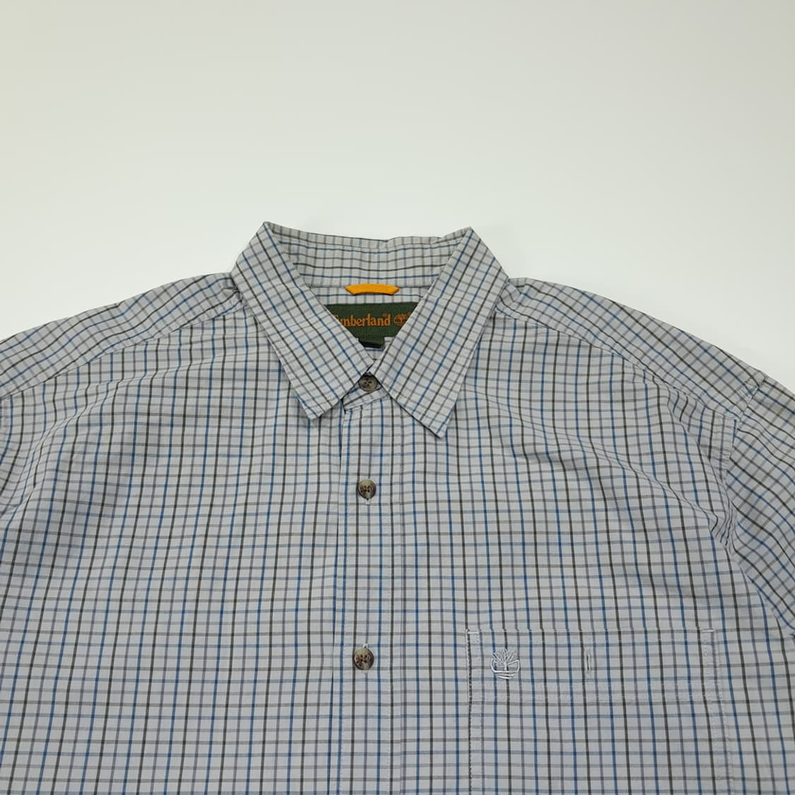 CL753 L 팀버랜드 90s 홍콩판 마이크로체크 셔츠 남방 상품이미지2