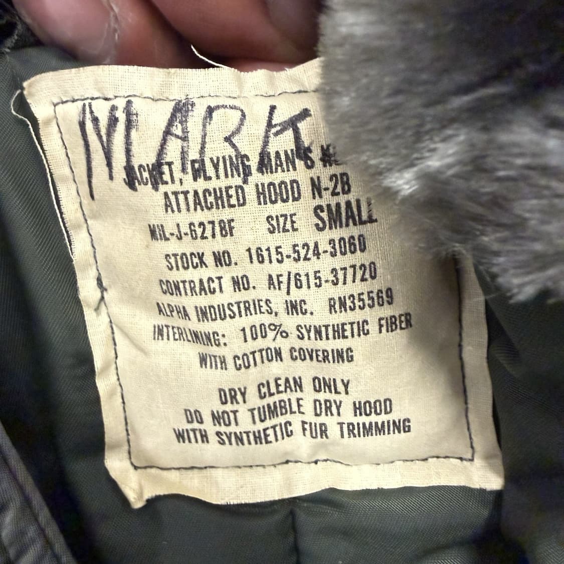 60s 알파 인더스트리 N-2B 헤비 플라잉 자켓 상품이미지2