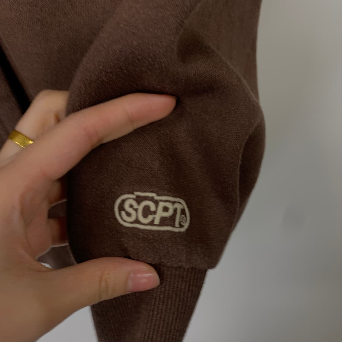 스컬프터 스펠아웃 브라운 후드티 상품이미지5