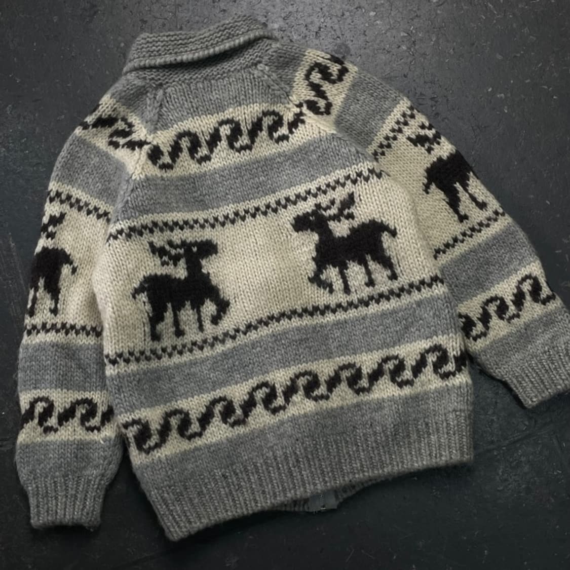 100 빈티지 코위찬 니트 집업  상품이미지5