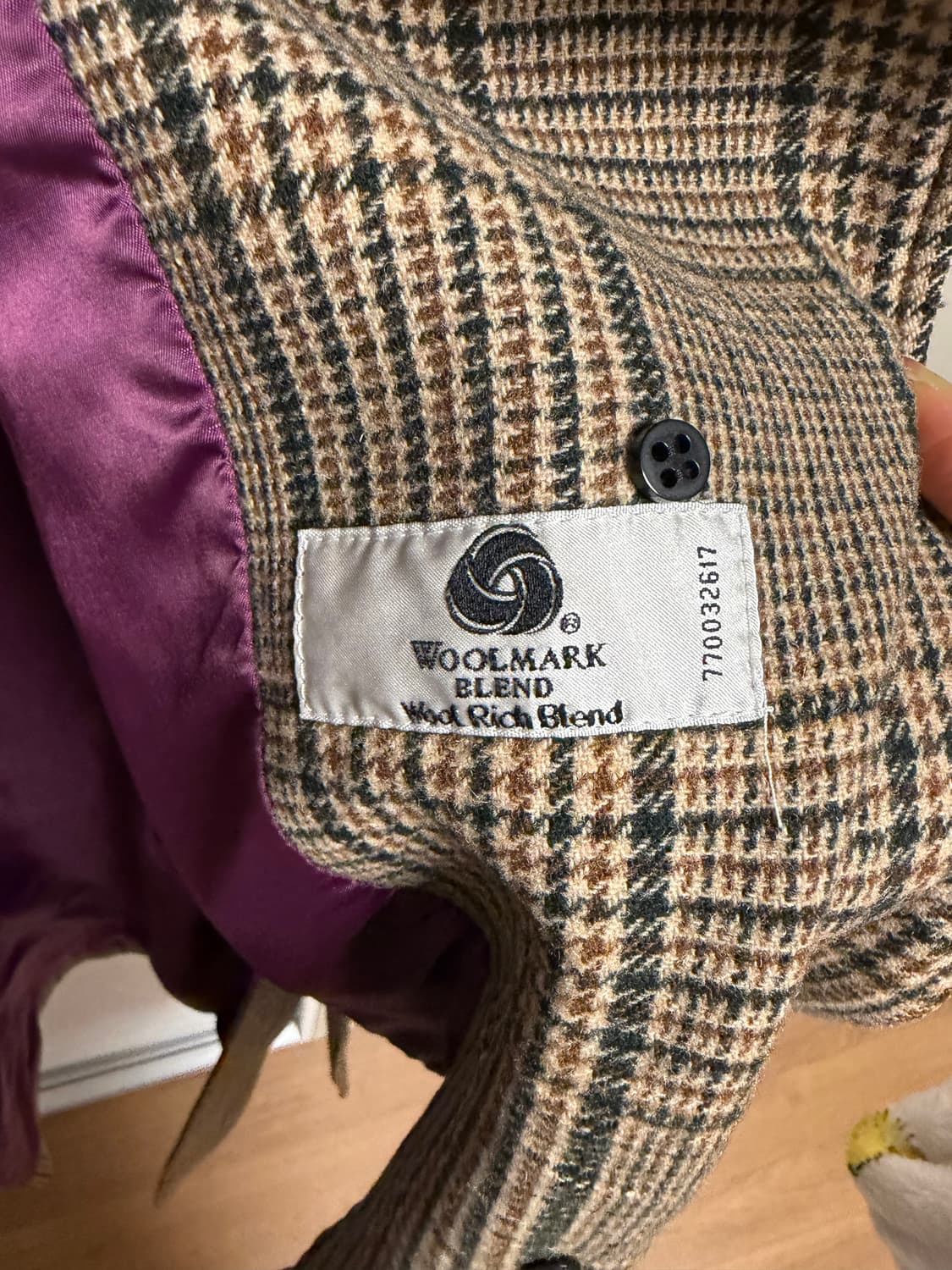 아바몰리 체크 롱 코트 상품이미지4