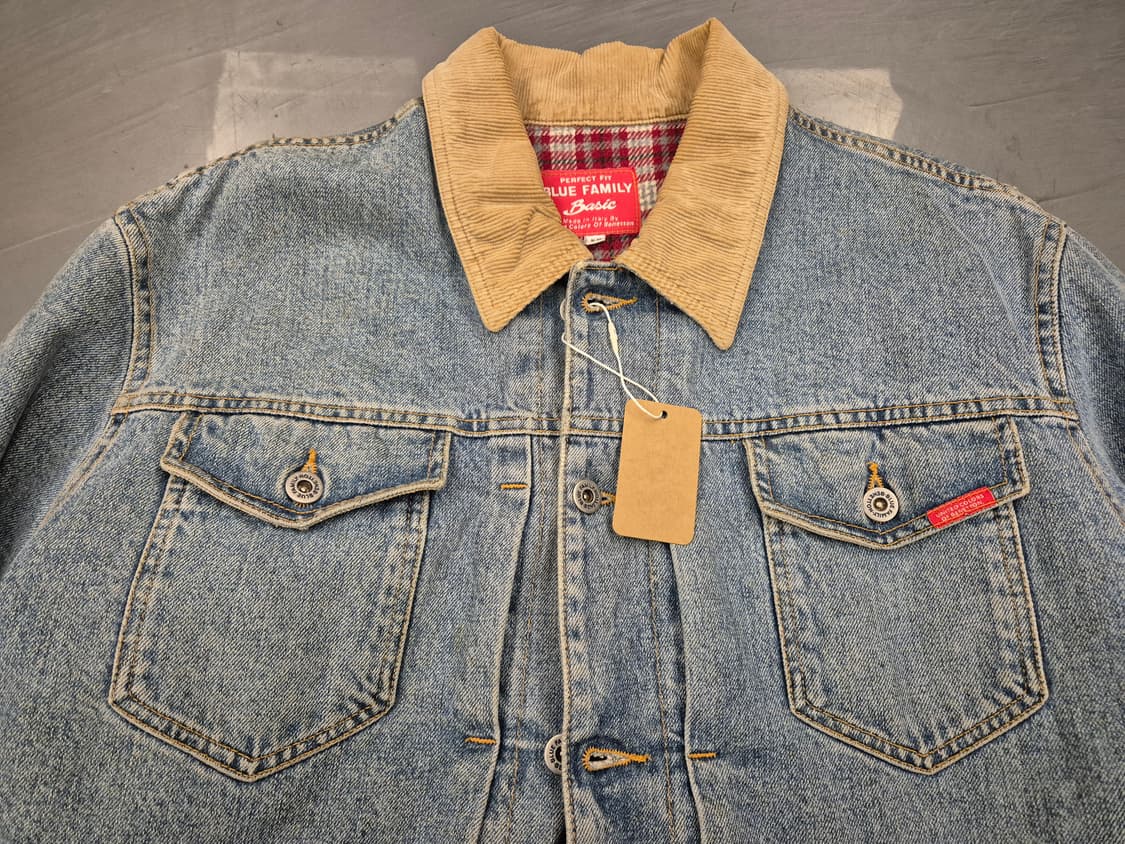 90s BLUE FAMILY by Benetton 데님 자켕 상품이미지4