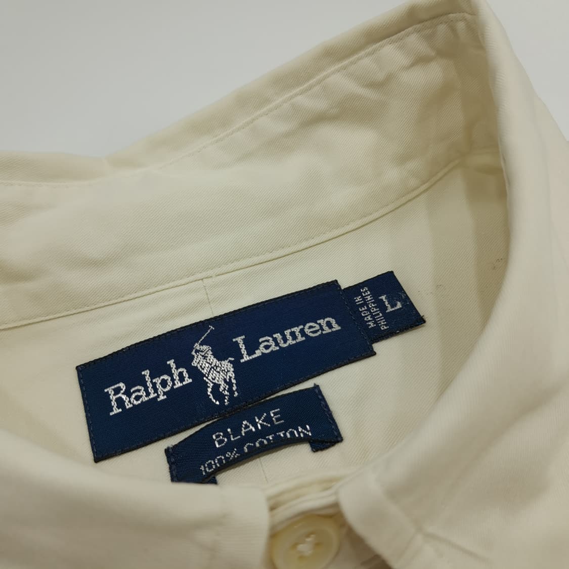 CN229 L 폴로 랄프로렌 골든 내츄럴 화이트 긴팔 셔츠 남방 상품이미지4