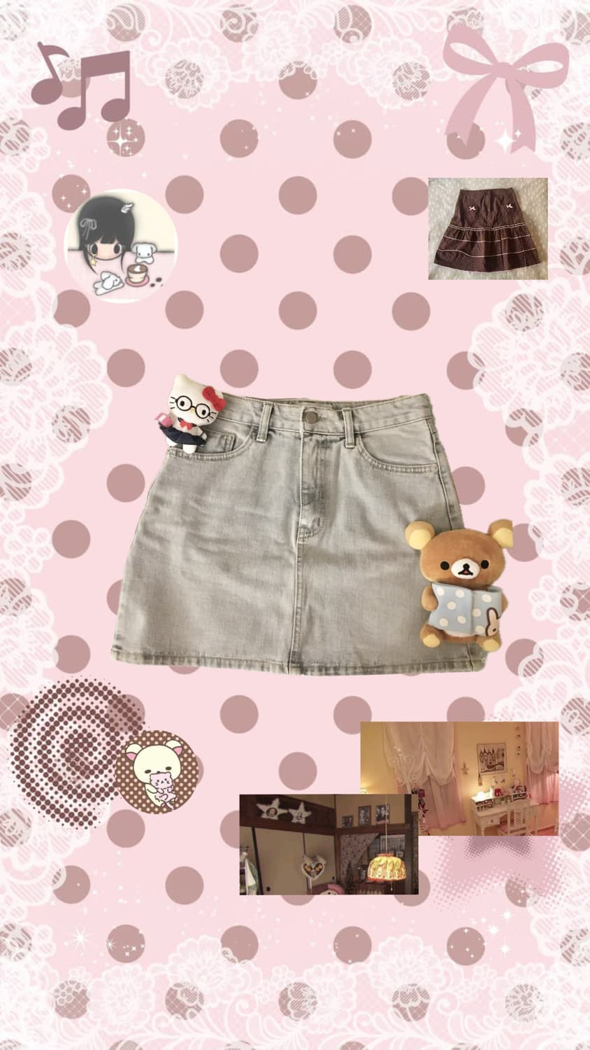 빈티지 ｡✱*.:｡✧*.｡✰*.:｡✧ 청치마 미니스커트 기본템  상품이미지1