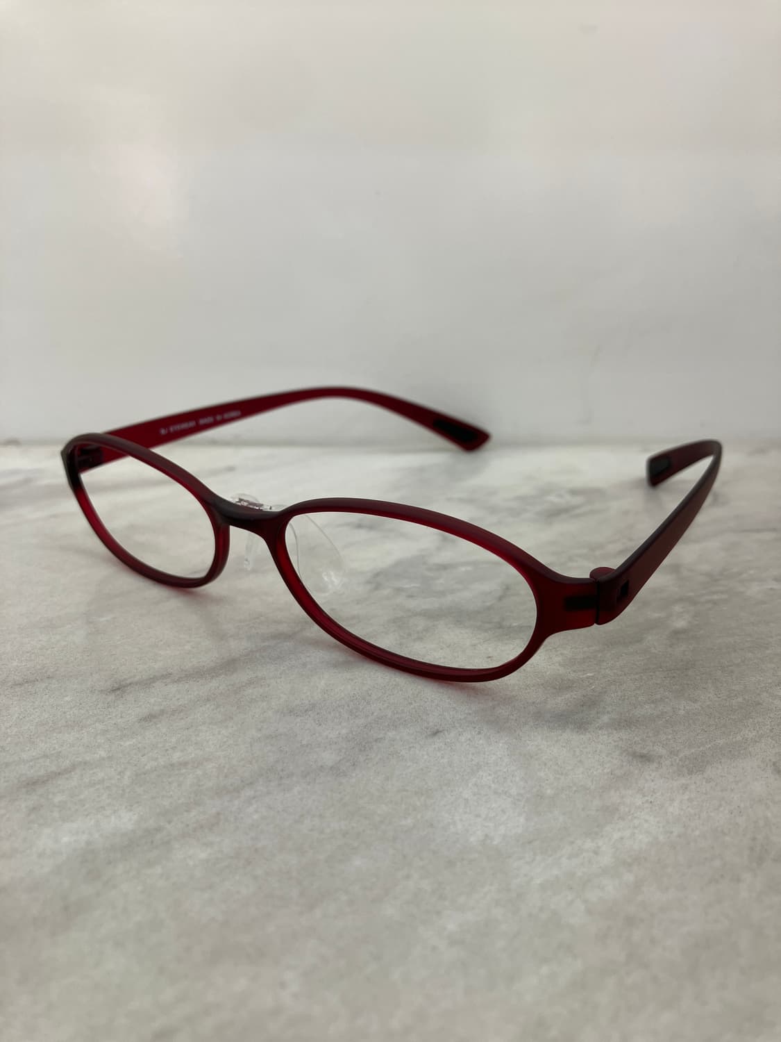 B82 CLOD 경량 레드 와인 오벌 슬림 뿔테 안경351 상품이미지7