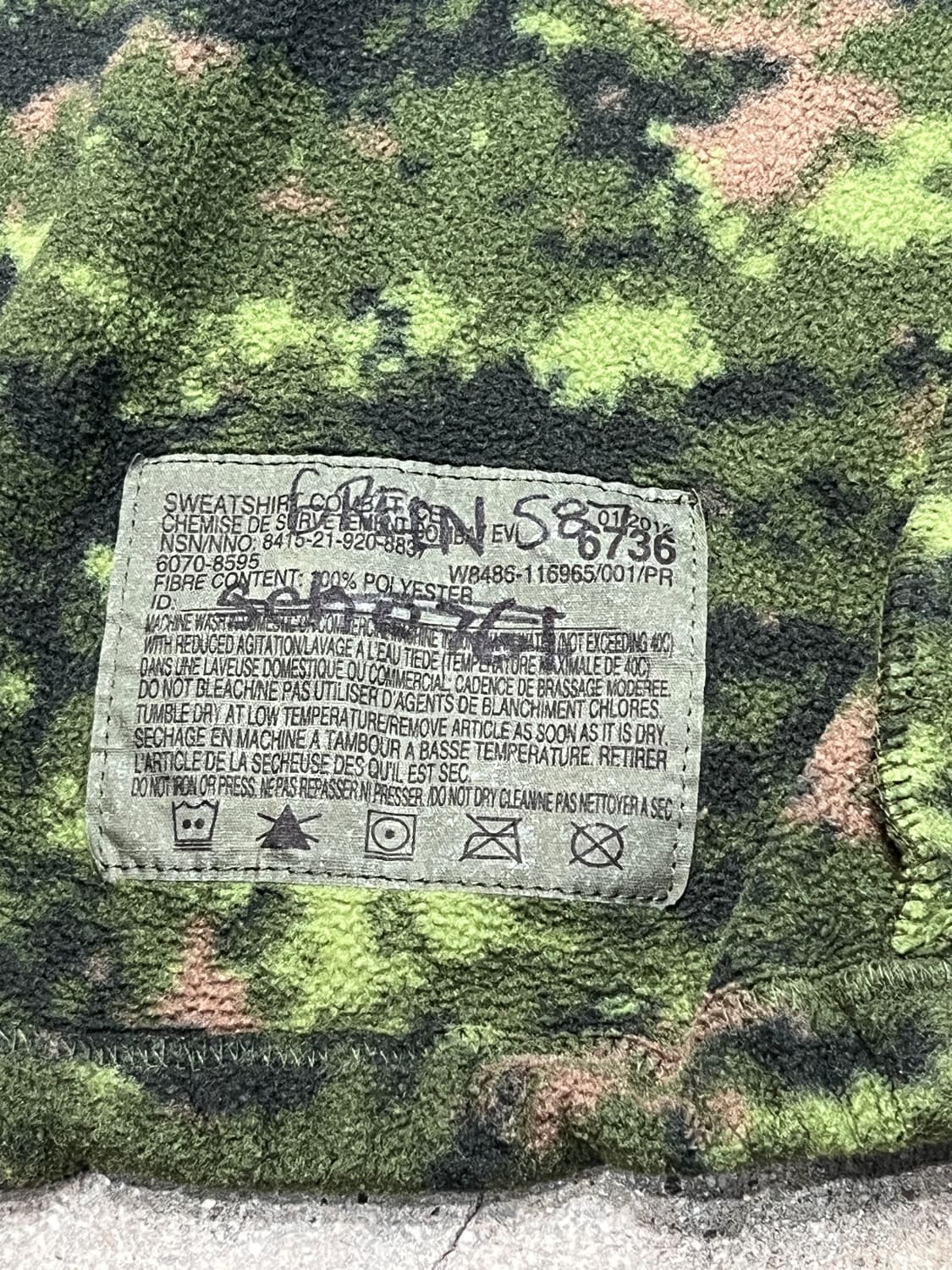 캐나다군 CADPAT 플리스 자켓 상품이미지6