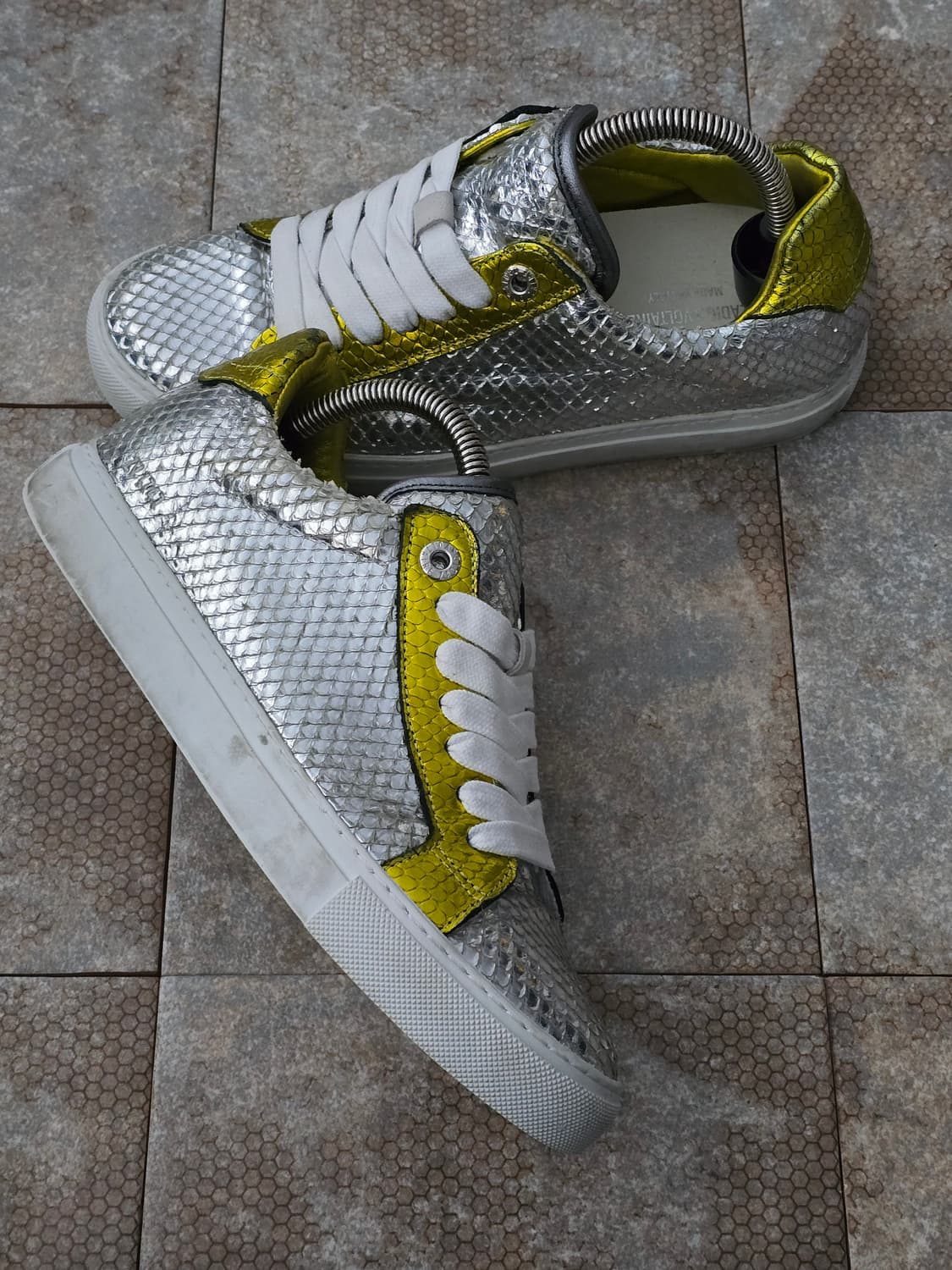 (245)쟈딕앤볼테르 메탈릭 실버 골드 뱀피 상품이미지6