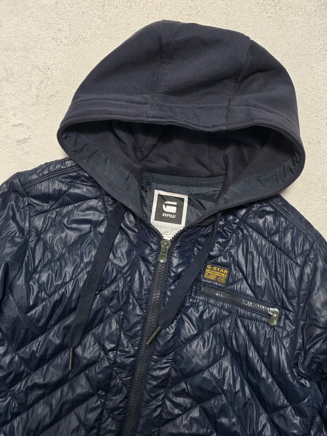 G-Star RAW 네이비 퀼팅 후드 패딩 자켓 M 상품이미지1