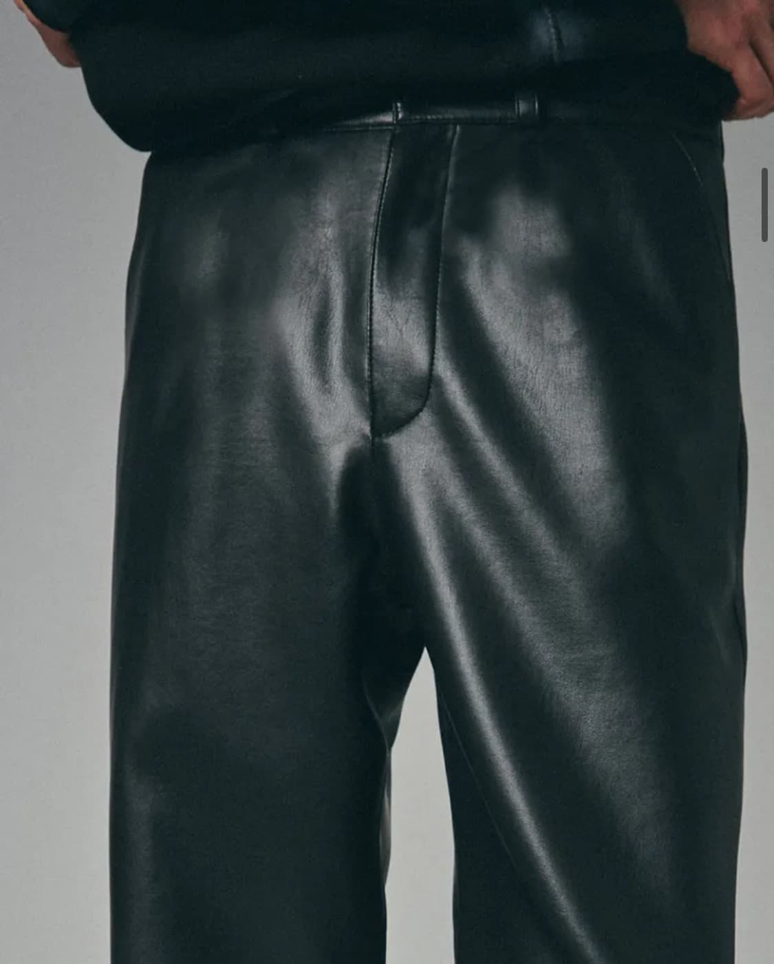 스페로네 레더 가죽 팬츠-블랙 상품이미지3