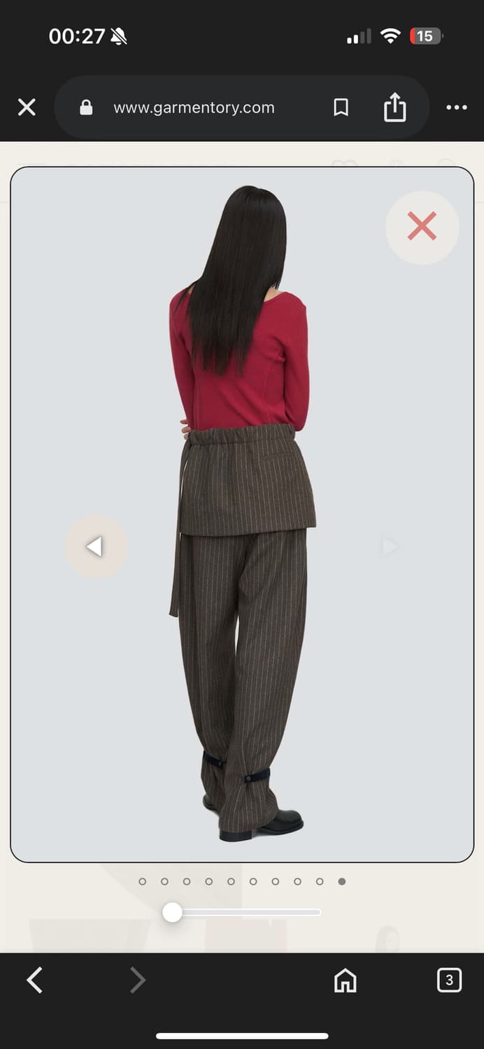 Amomento stripped brown trousers 상품이미지6