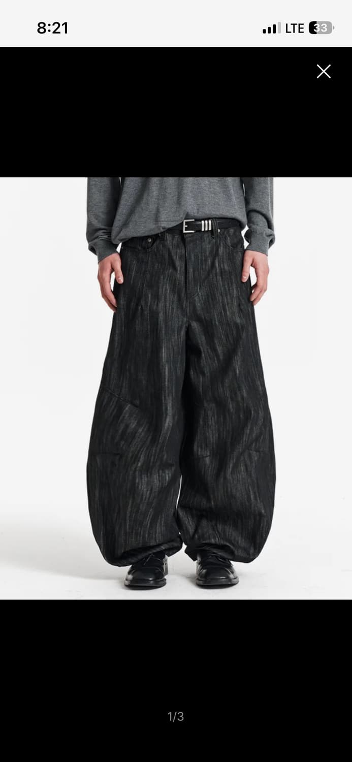 기철 FLOWING WAVE BALLOON DENIM PANTS (RAW 상품이미지2