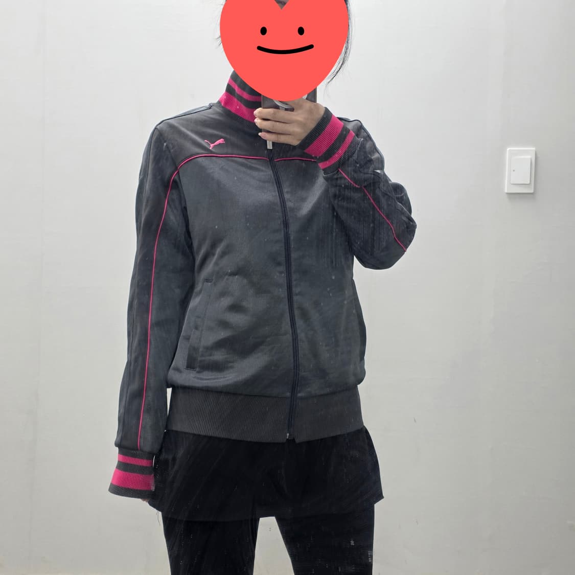 푸마 일본판빈티지)그레이x핑크 져지 대대장 오네갸루 트랙자켓 상품이미지3