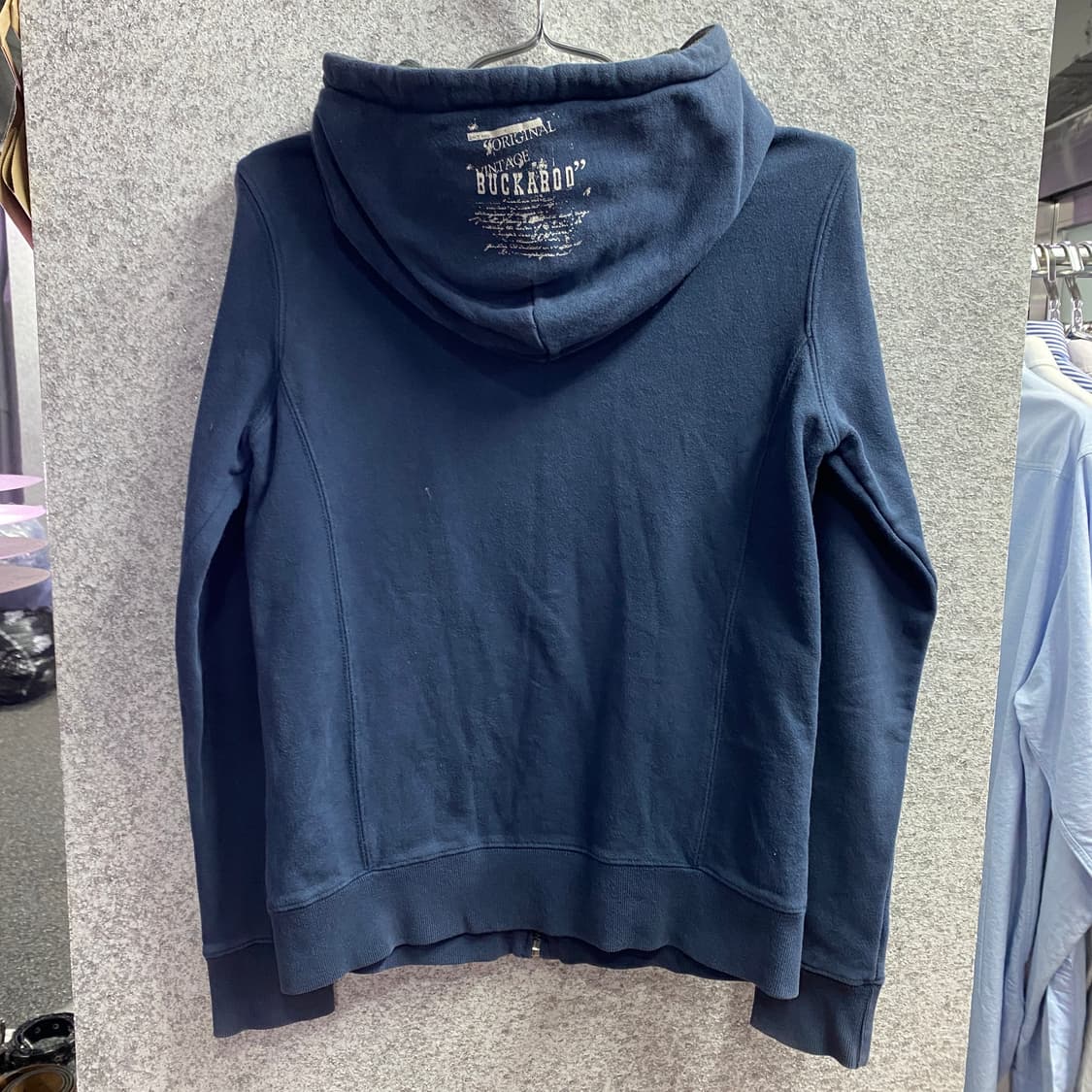 버커루 스펠로고 네이비 후드집업 B3525 상품이미지6