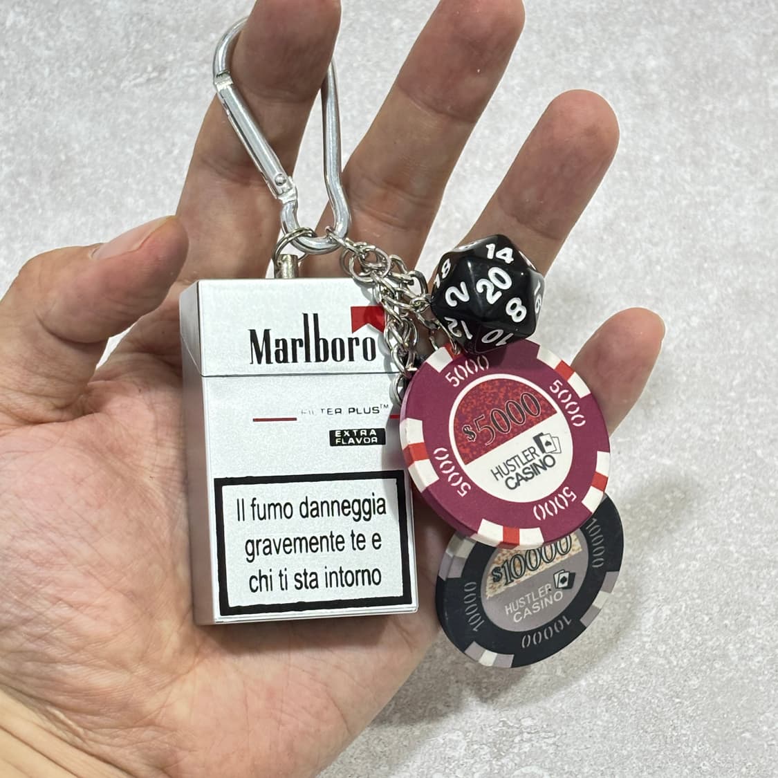 Oribell 말보루 재떨이 스틸 케이스 겜블 칩 키링 열쇠고리 상품이미지2