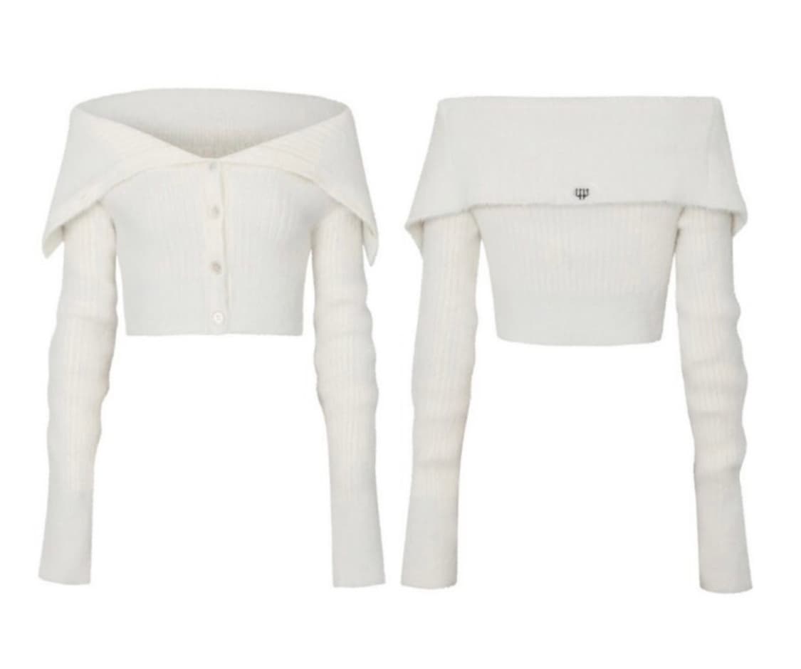 페인오어플레져 페탈 오프숄더 가디건 수지 옷 상품이미지1