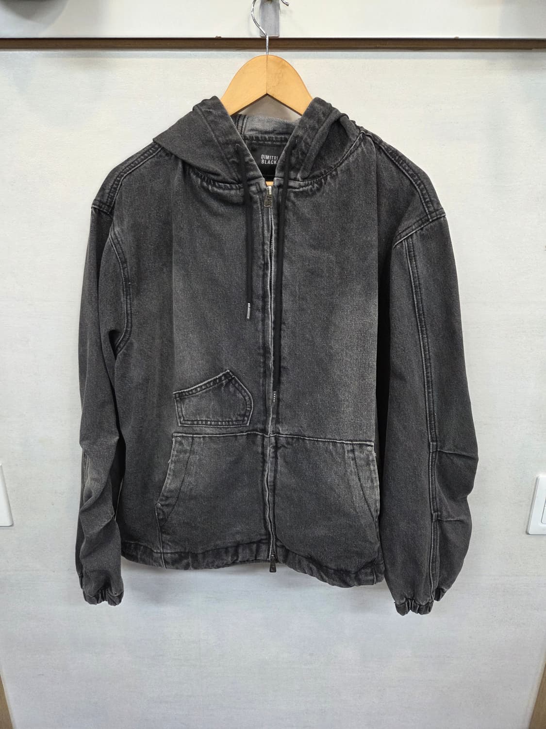 디미트리블랙 페이드워싱 데님 투웨이 후드자켓 m 상품이미지1