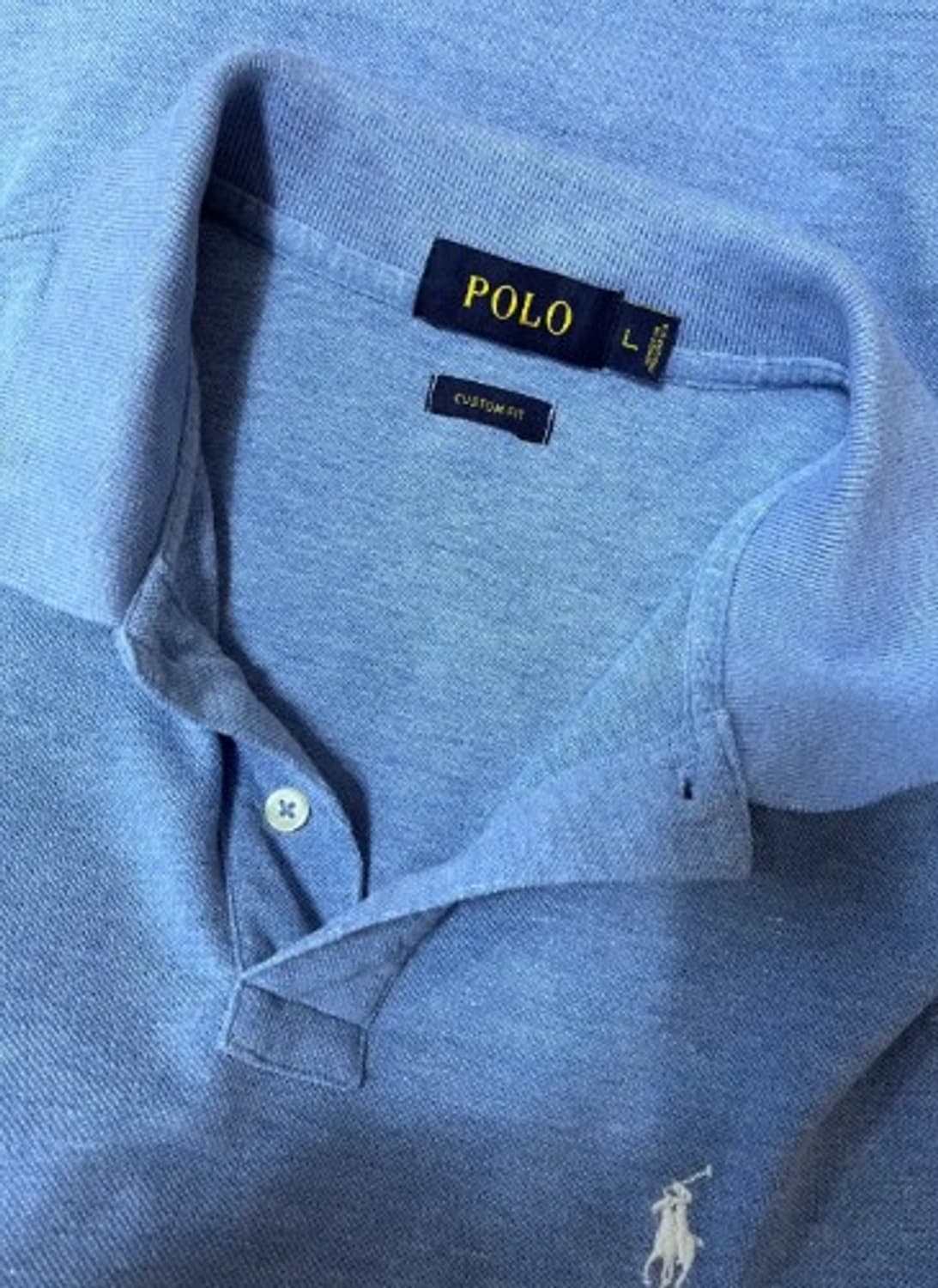 폴로 남성 라이트블루반팔PK티셔츠 L사이즈 상품이미지4