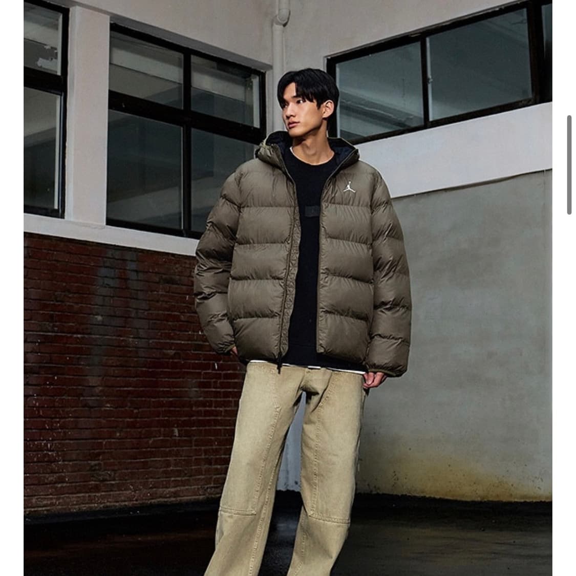 나이키조던 브루클린 패딩 L 카키 상품이미지2