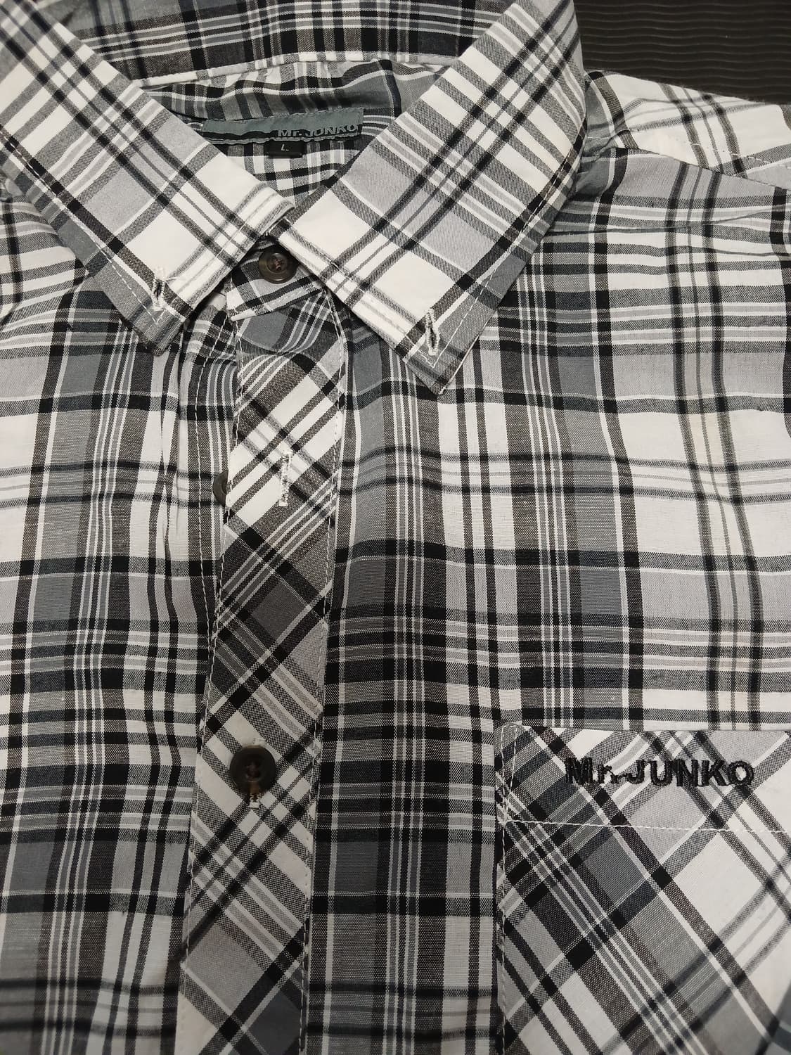 Mr.junko 체크 7부 셔츠 상품이미지2