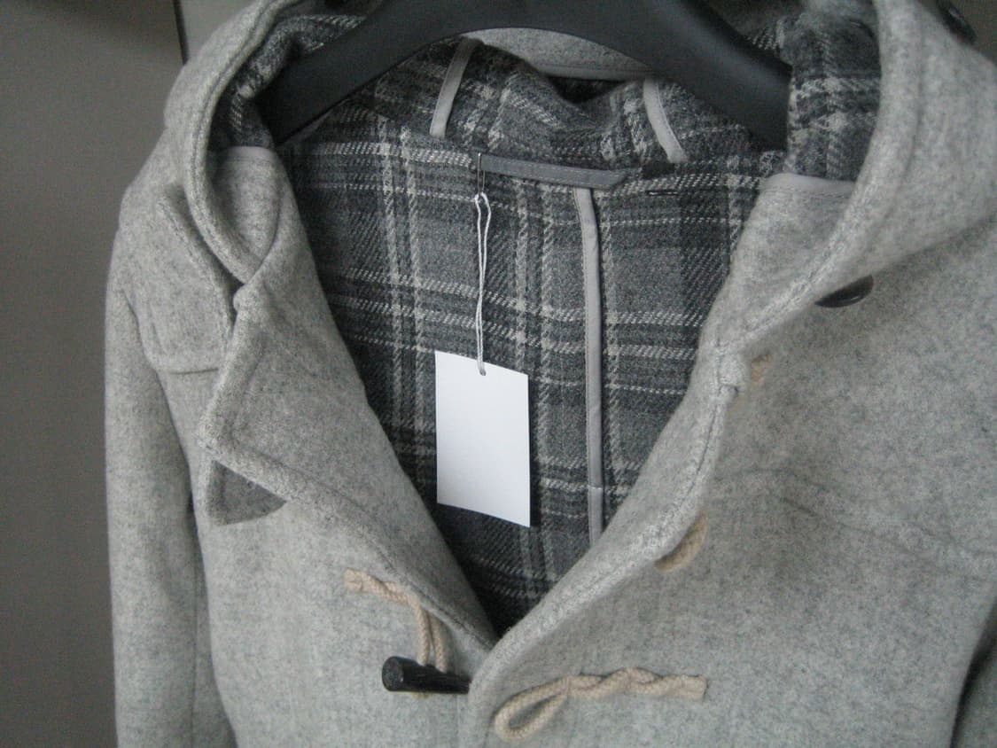 빈티지 후드 더플 코트 라이트 그레이 상품이미지7