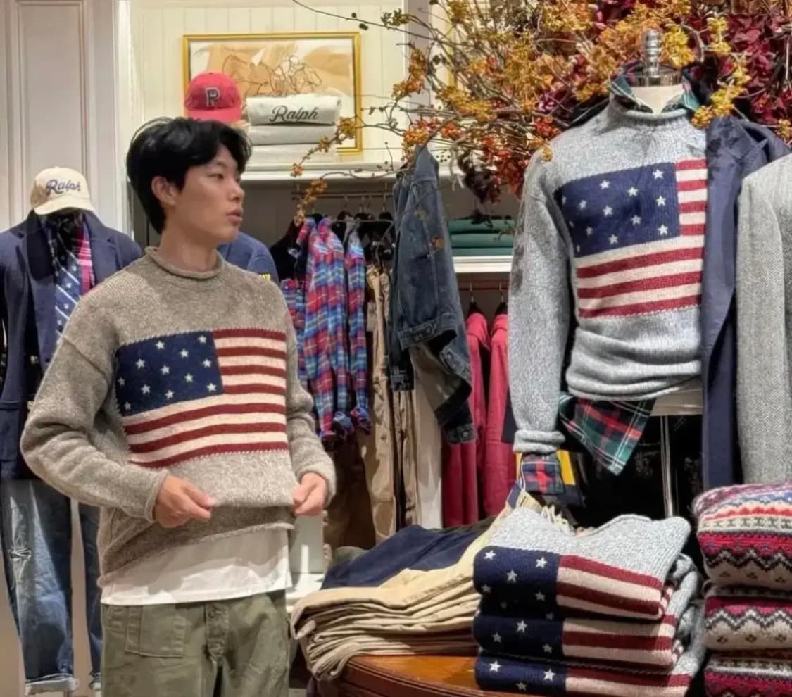 새상품 L) 폴로 류준열 그레이 니트 상품이미지1