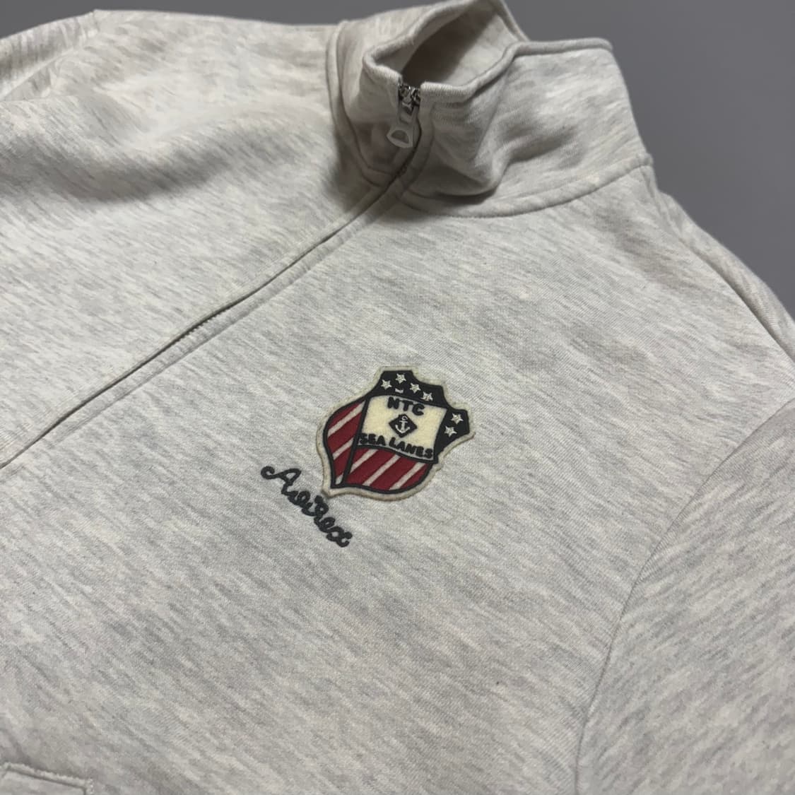 아비렉스(AVIREX) 멜란지 코튼 양면 US.NAVAL 패치 로고 집업 상품이미지4