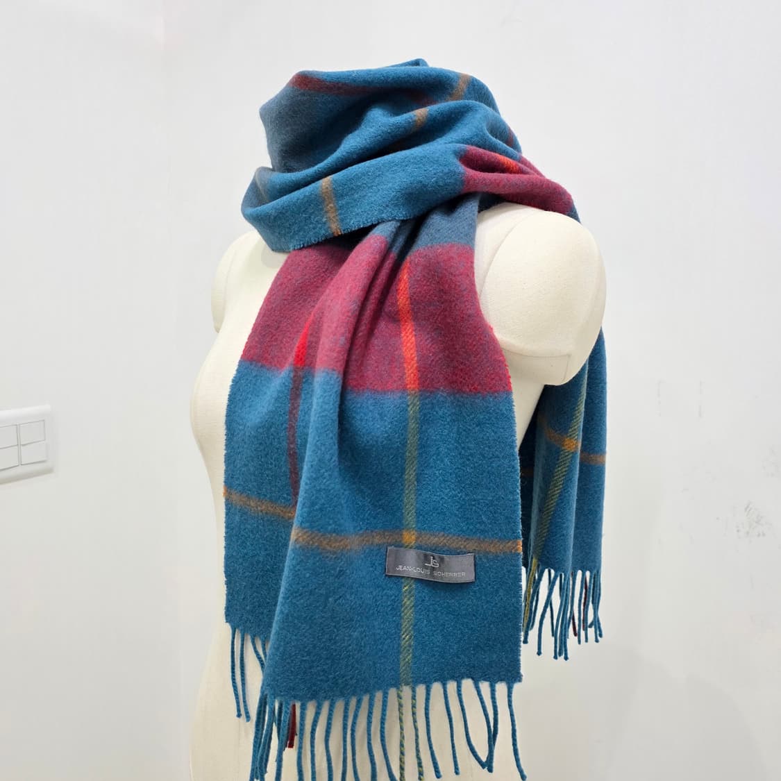 장루이 쉐레 체크패턴 울100% 머플러 상품이미지2
