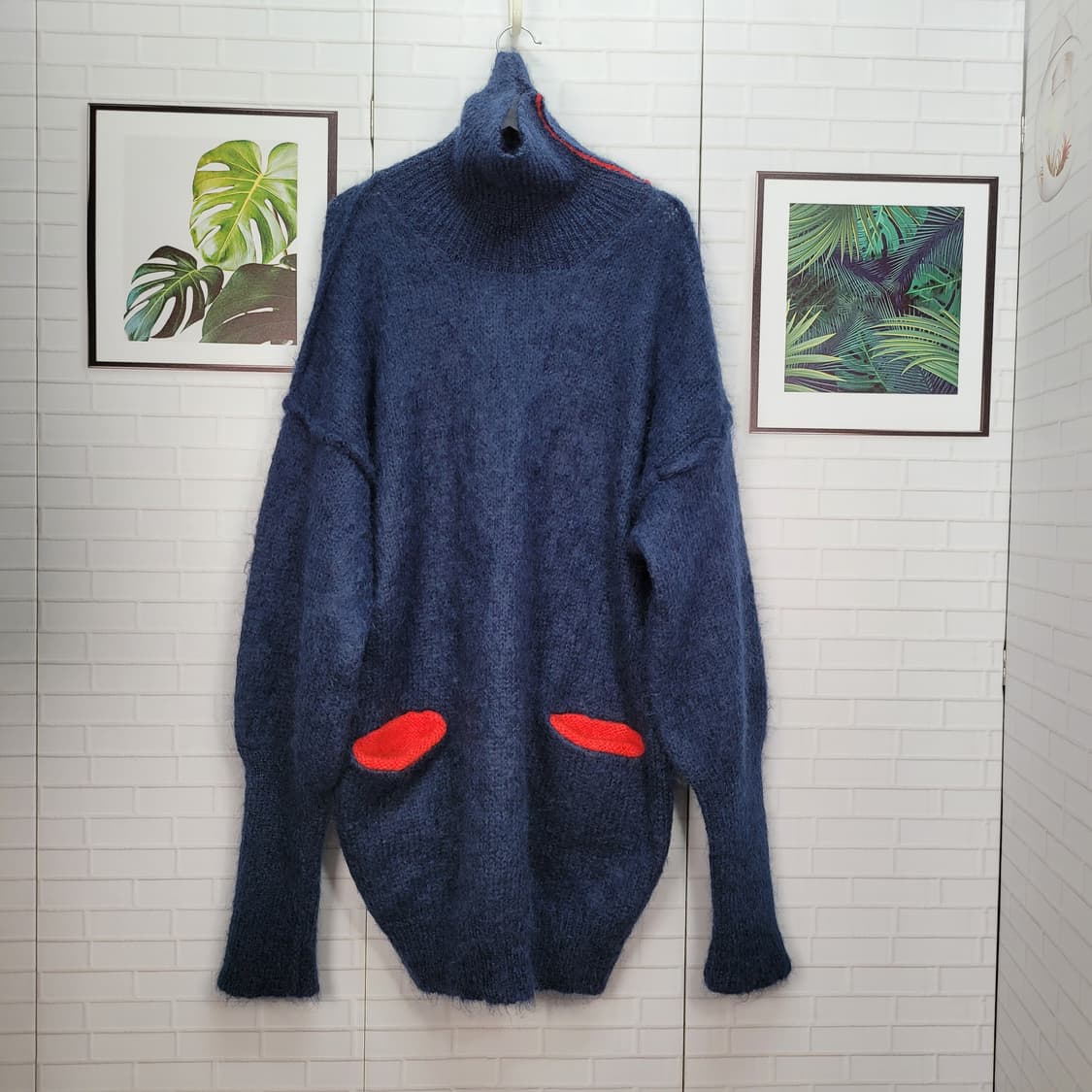 메종 마르지엘라 오버사이즈 터틀넥 모헤어 니트 스웨터  S사이즈 새상품급 상품이미지7