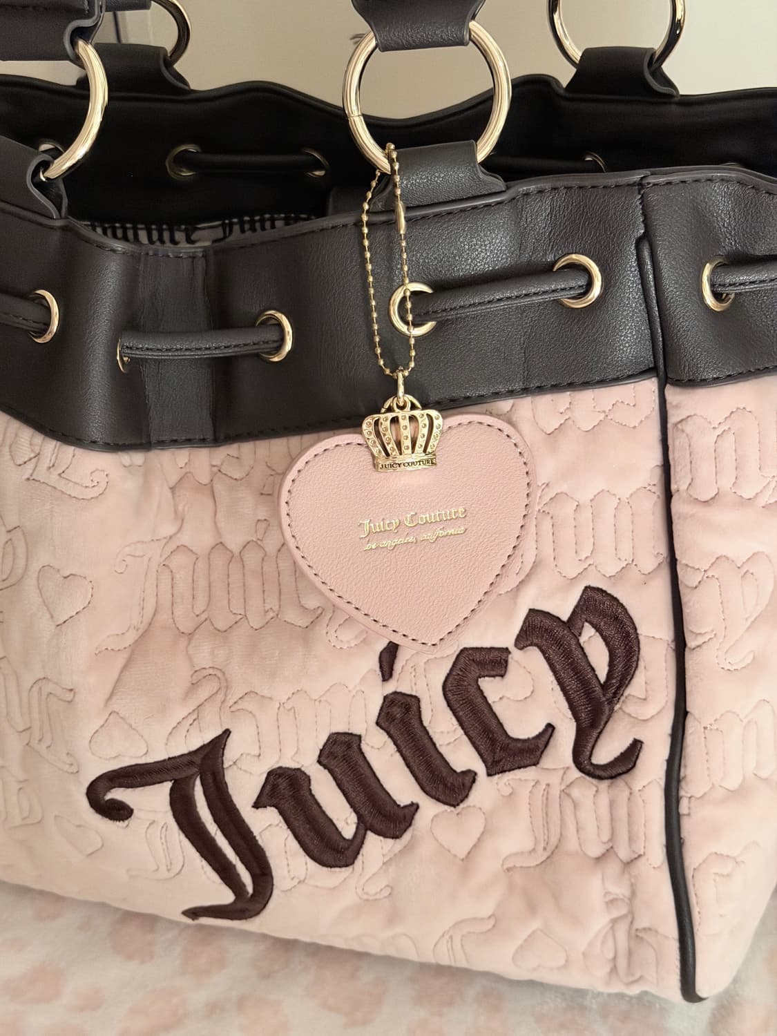 [타임세일!✨]쥬시꾸뛰르 벨벳 데이드리머 숄더백 빈티지 갸루 핀터깔 상품이미지3