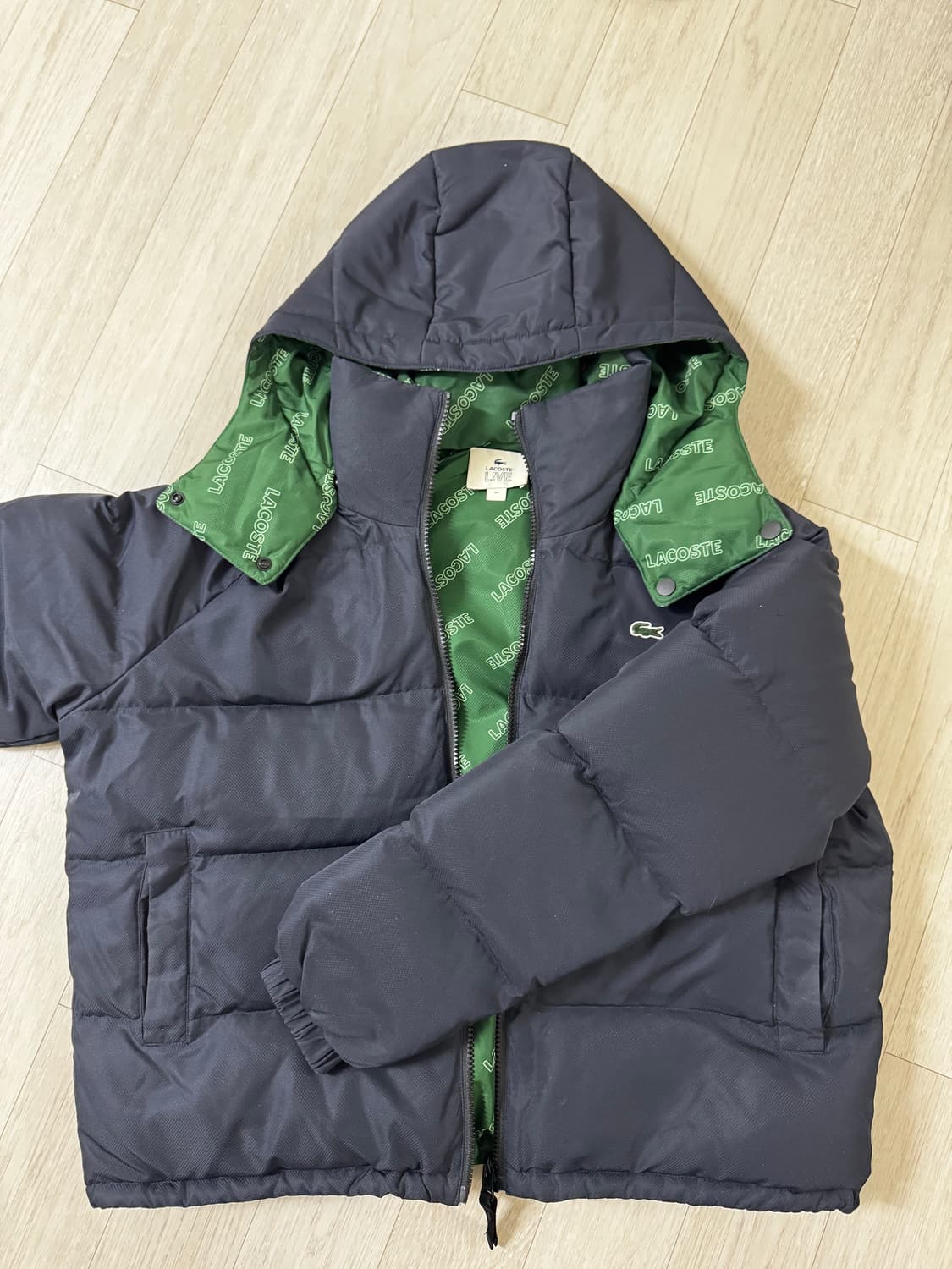 라코스테 패딩 여성 네이비/그린 34사이즈 상품이미지1