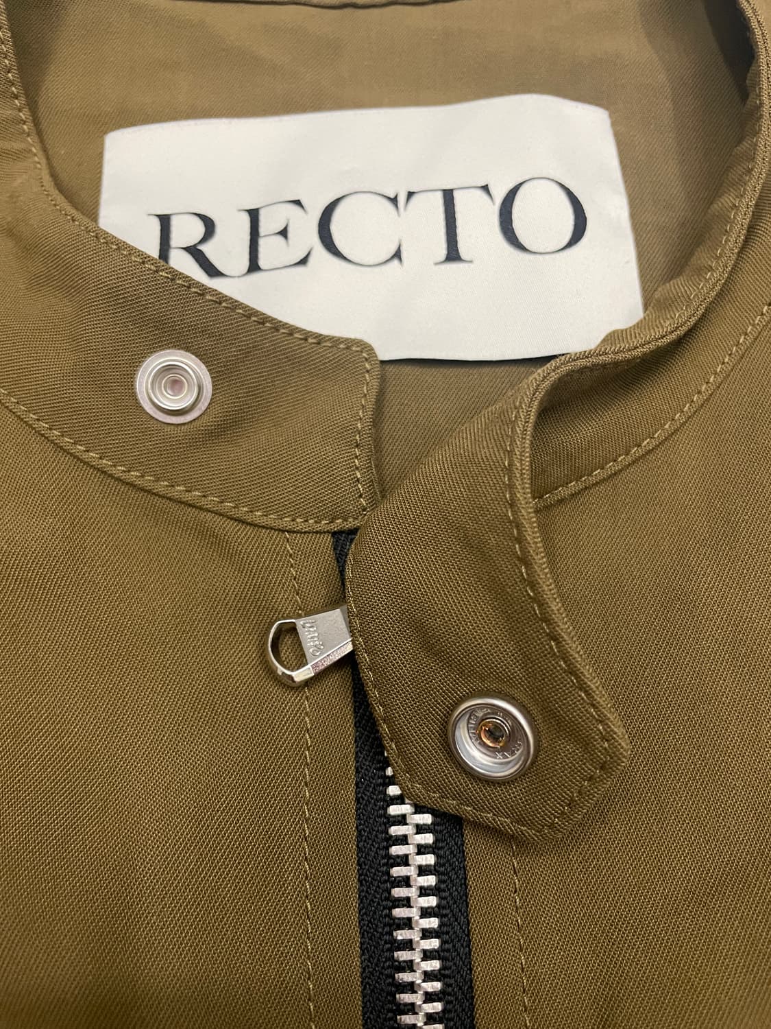 렉토 24SS 카소토 비스코스 볼링 점퍼 카키 브라운 M  상품이미지10